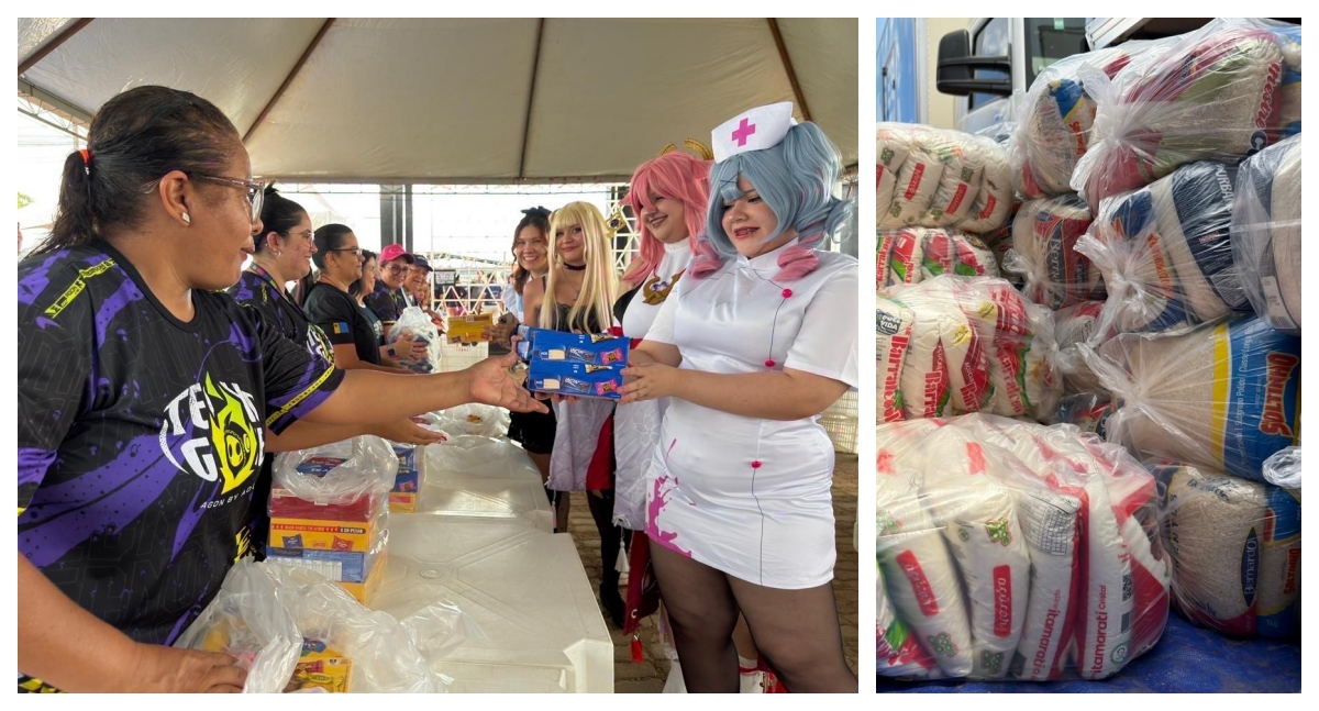 Solidariedade em alta: TecnoGame PVH coleta 9 toneladas de alimentos já no primeiro dia do evento