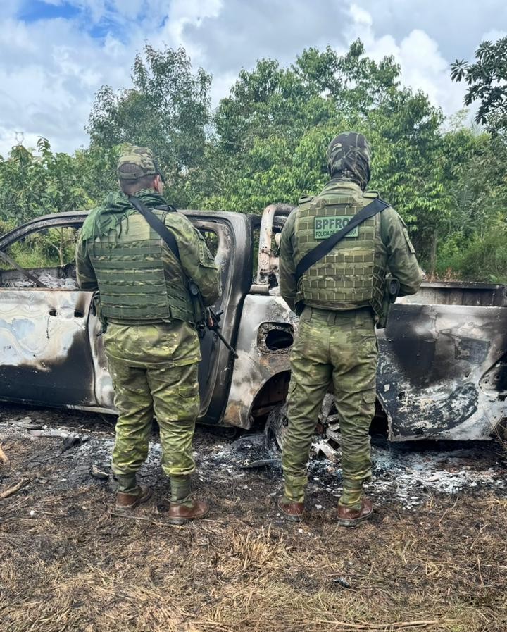 FORÇAS DE SEGURANÇA ATUAM EM ÁREA RURAL PARA REMOÇÃO DE CORPO DE POLICIAL CIVIL