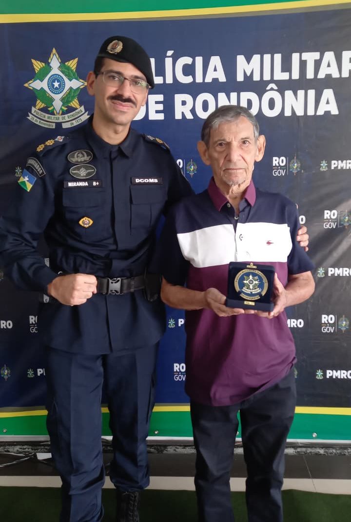 Praça mais antiga da PMRO recebe Moeda Veteranis Honoren