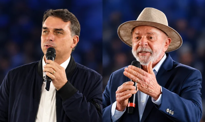 Flávio Bolsonaro lidera com 52% dos votos válidos, enquanto Lula tem 48%