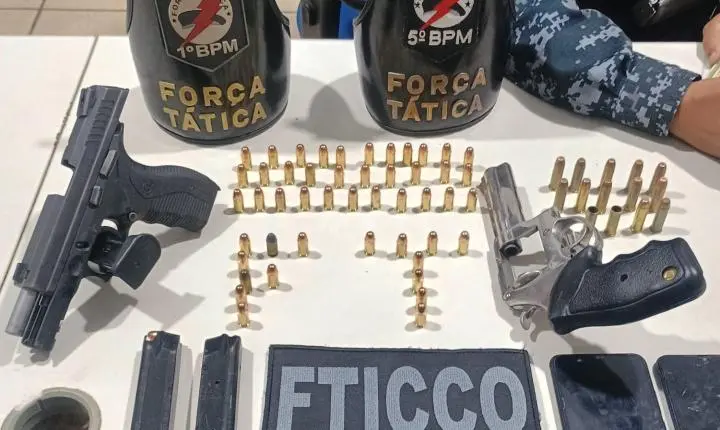 Foragidos do presídio na capital são localizados e com eles armas são apreendidas