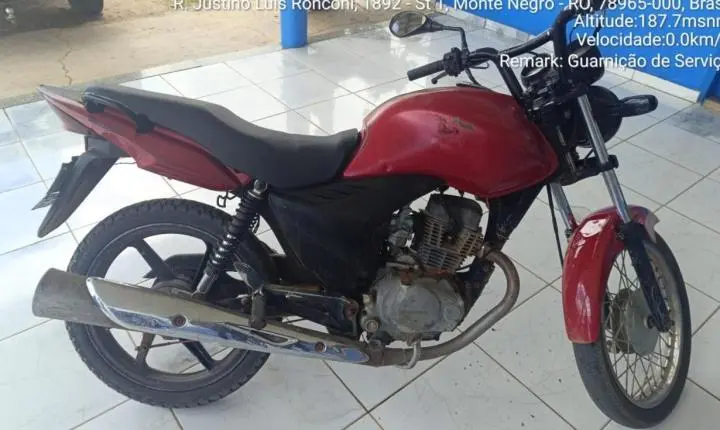 MONTE NEGRO – POLÍCIA MILITAR IDENTIFICA MOTOCICLETA COM SINAIS DE ADULTERAÇÃO E CONDUZ ENVOLVIDO À UNISP