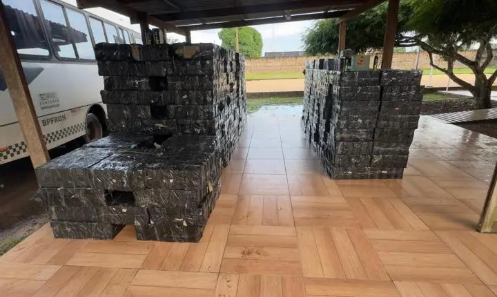 PMMRO E PRF APREENDEM MERCADORIAS ILÍCITAS E PRENDE TRÊS PESSOAS POR DESCAMINHO