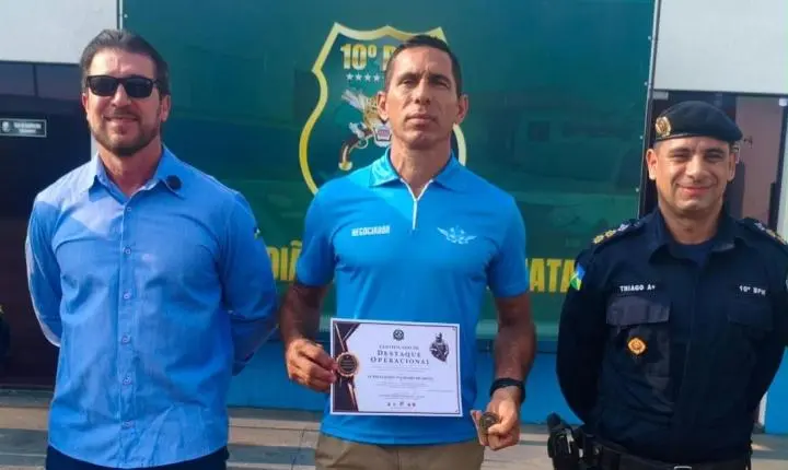 SUBTENENTE PM GLEISON RECEBE CERTIFICADO DE DESTAQUE OPERACIONAL